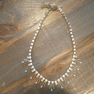 Baby blue & white Banana Republic gold necklace!